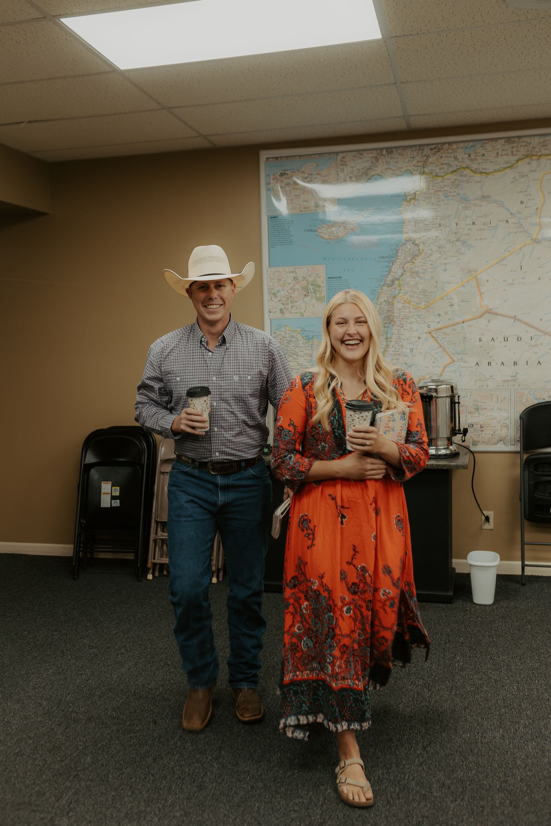 Friends sharing fellowship at Calvary Chapel Arkansas City